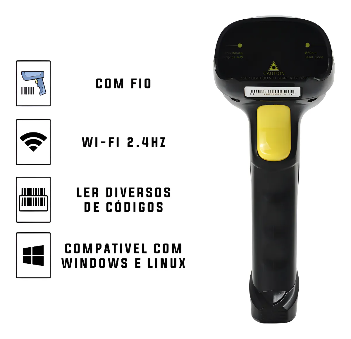 LEITOR DE CÓDIGO DE BARRAS MANUAL DAVELY USB SC2013 2